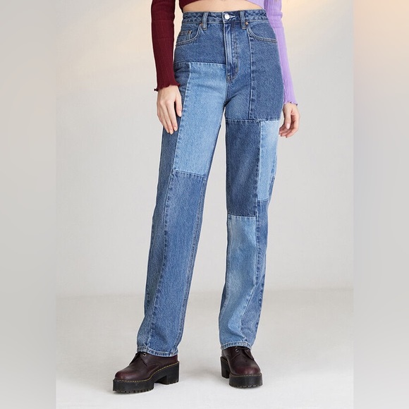PacSun NWOT Eco Patchwork Boyfriend Jeans - Picture 3 of 9